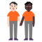 People Holding Hands- Light Skin Tone- Dark Skin Tone emoji on Microsoft